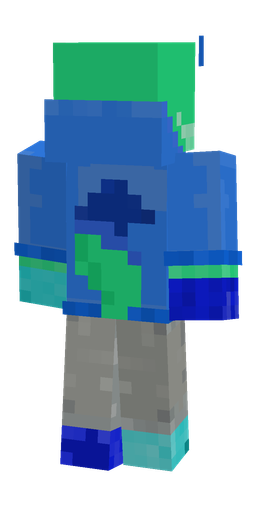 Blue skin: body, back render