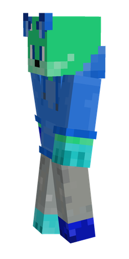 Blue skin: body, left side render