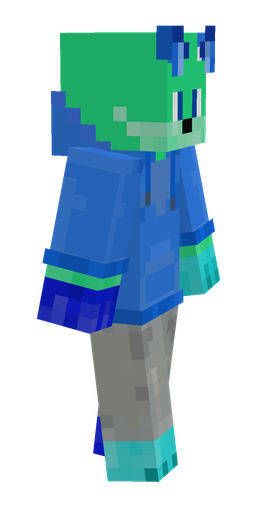 Blue skin: body, right side render