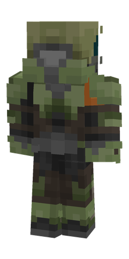 Black skin: body, back render