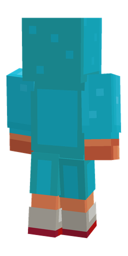 Blue skin: body, back render