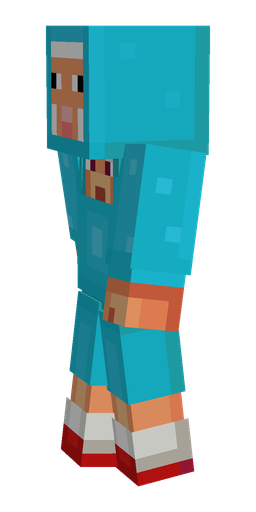 Blue skin: body, left side render