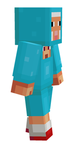 Blue skin: body, right side render