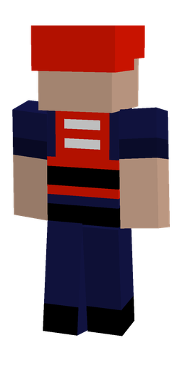 Blue skin: body, back render