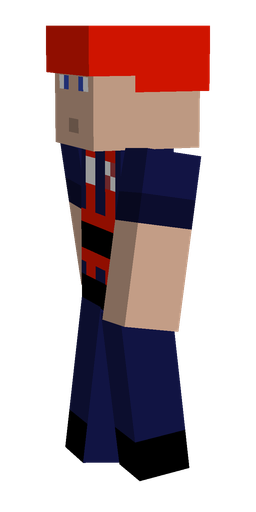 Blue skin: body, left side render
