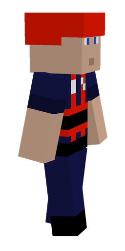 Blue skin: body, right side render