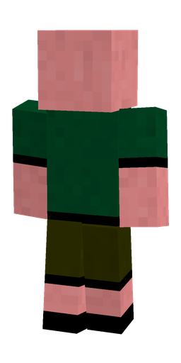 Black skin: body, back render