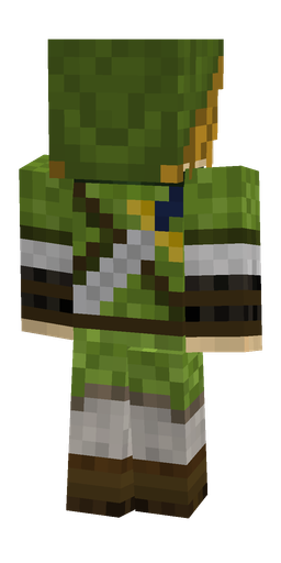 Brown skin: body, back render