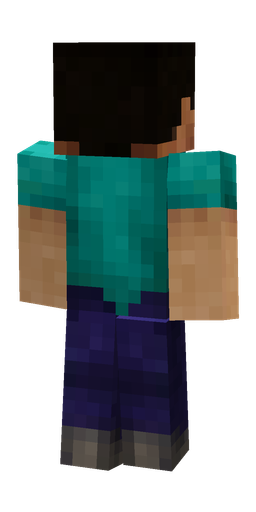 Black skin: body, back render