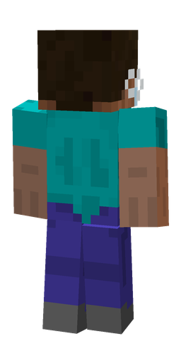 Blue skin: body, back render