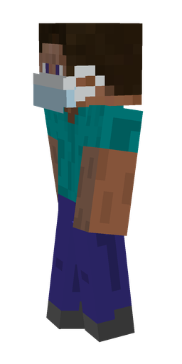 Blue skin: body, left side render