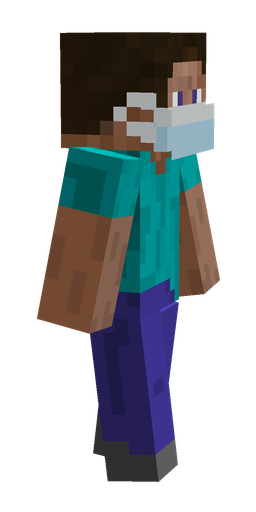 Blue skin: body, right side render