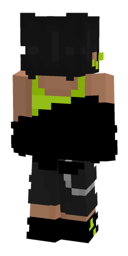 Black skin: body, back render