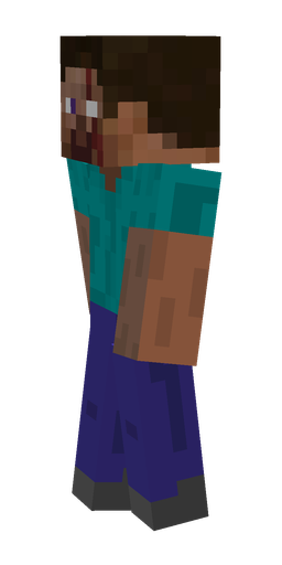 Blue skin: body, left side render
