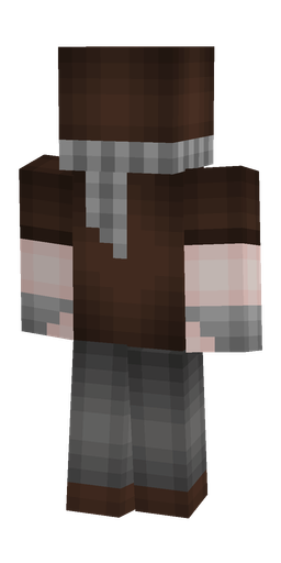 Brown skin: body, back render