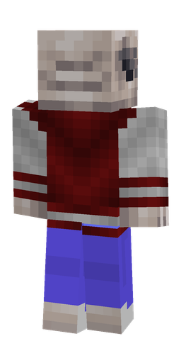 Blue skin: body, back render