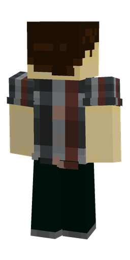 Black skin: body, back render