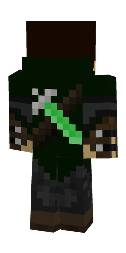 Black skin: body, back render