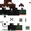Black skin: raw texture render