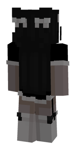 Black skin: body, back render