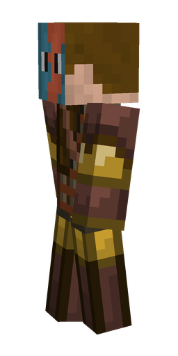 Brown skin: body, left side render