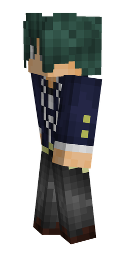 Black skin: body, left side render