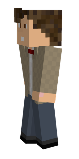 Blue skin: body, left side render