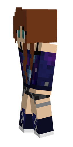Blue skin: body, left side render