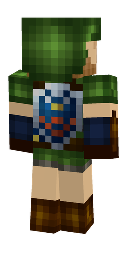 Black skin: body, back render