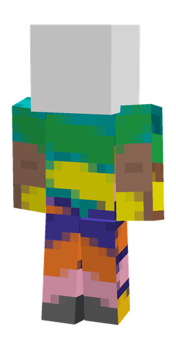 Blue skin: body, back render