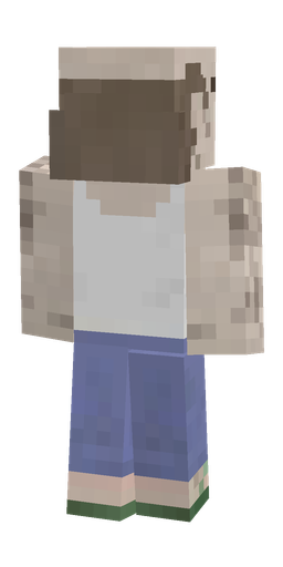 Blue skin: body, back render