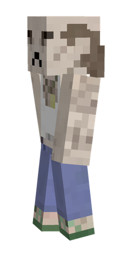 Blue skin: body, left side render