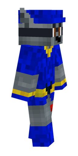 Blue skin: body, right side render