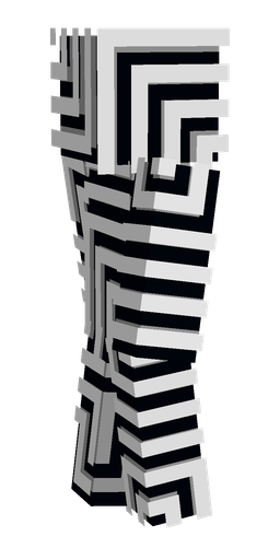 Black skin: body, left side render