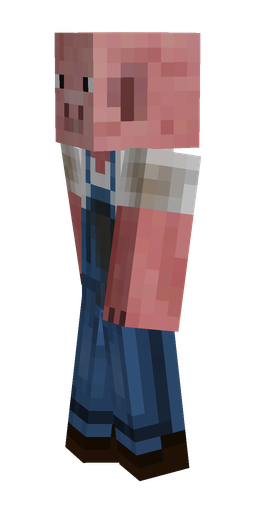 Blue skin: body, left side render