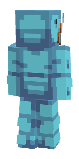 Blue skin: body, back render