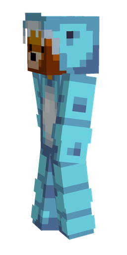 Blue skin: body, left side render