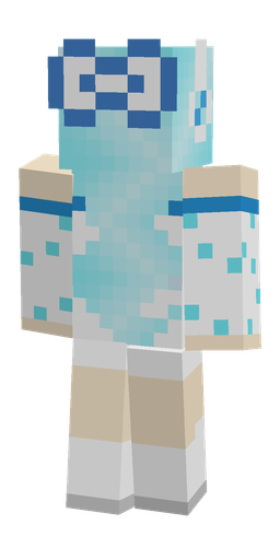 Blue skin: body, back render