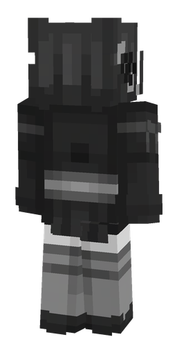 Black skin: body, back render
