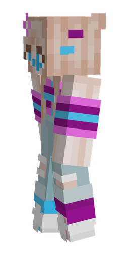 Blue skin: body, left side render