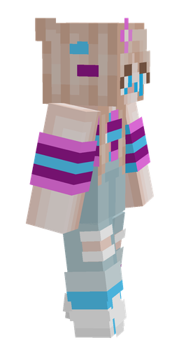 Blue skin: body, right side render