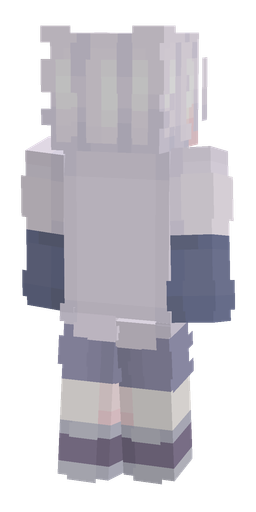 Blue skin: body, back render