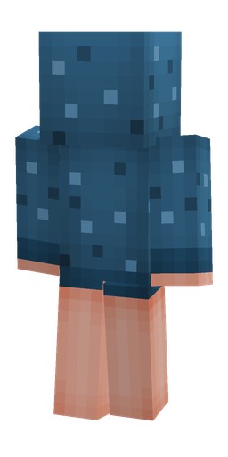 Blue skin: body, back render