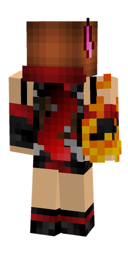 Black skin: body, back render