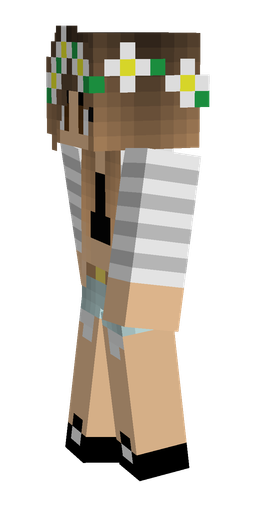 Brown skin: body, left side render