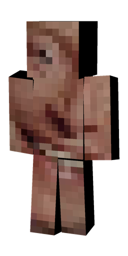 Black skin: body, back render