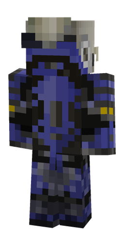 Black skin: body, back render