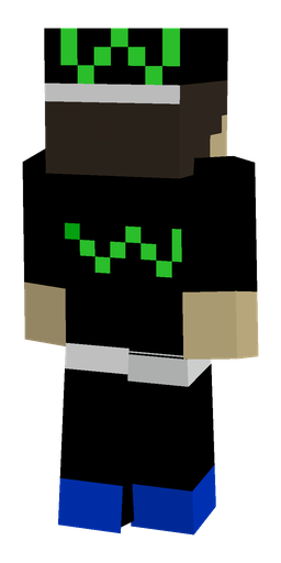 Black skin: body, back render
