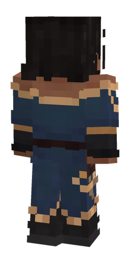 Black skin: body, back render