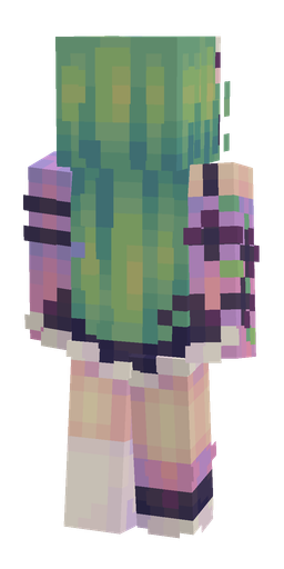 Green skin: body, back render